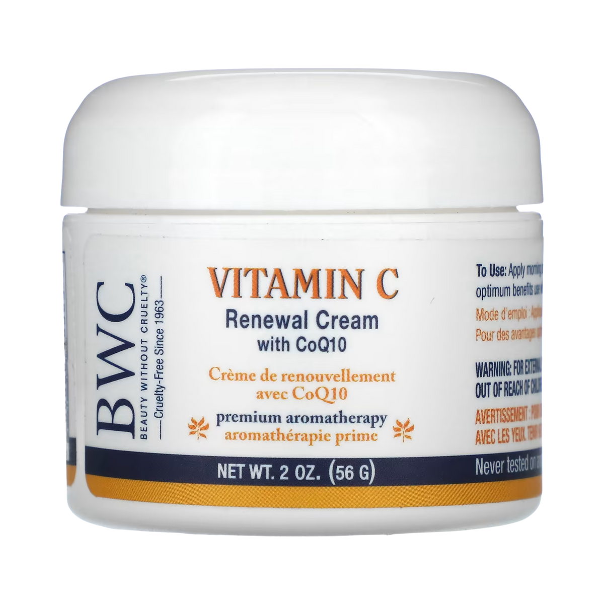 Beauty Without Cruelty, Vitamin C Renewal Cream With CoQ10, 2 Oz