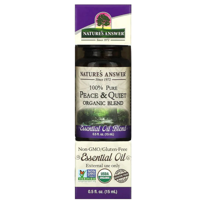 Nature's Answer - 100% Pure Organic Essential Oil Blend, Peace & Quiet, 0.5 OZ