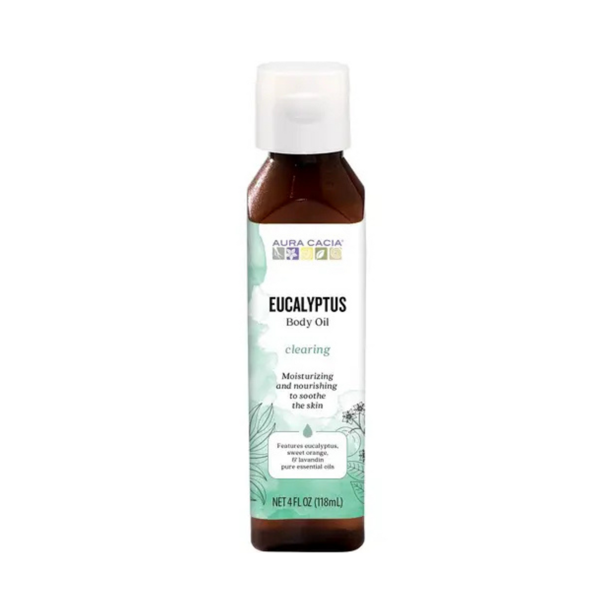 Aura Cacia, Body Oil, Clearing Eucalyptus, 4 Oz