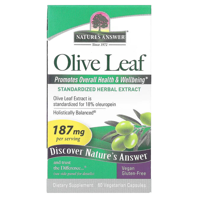 Nature's Answer - Olive Leaf, 60 Vegetarian Capsules