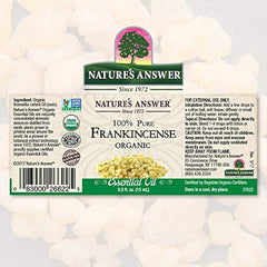 Nature's Answer - 100% Pure Organic Essential Oil, Frankincense, 0.5 OZ