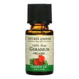 Nature's Answer - 100% Pure Organic Essential Oil, Geranium, 0.5 OZ