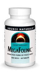 Source Naturals - MegaFolinic (60, 120, 240 Tablets)