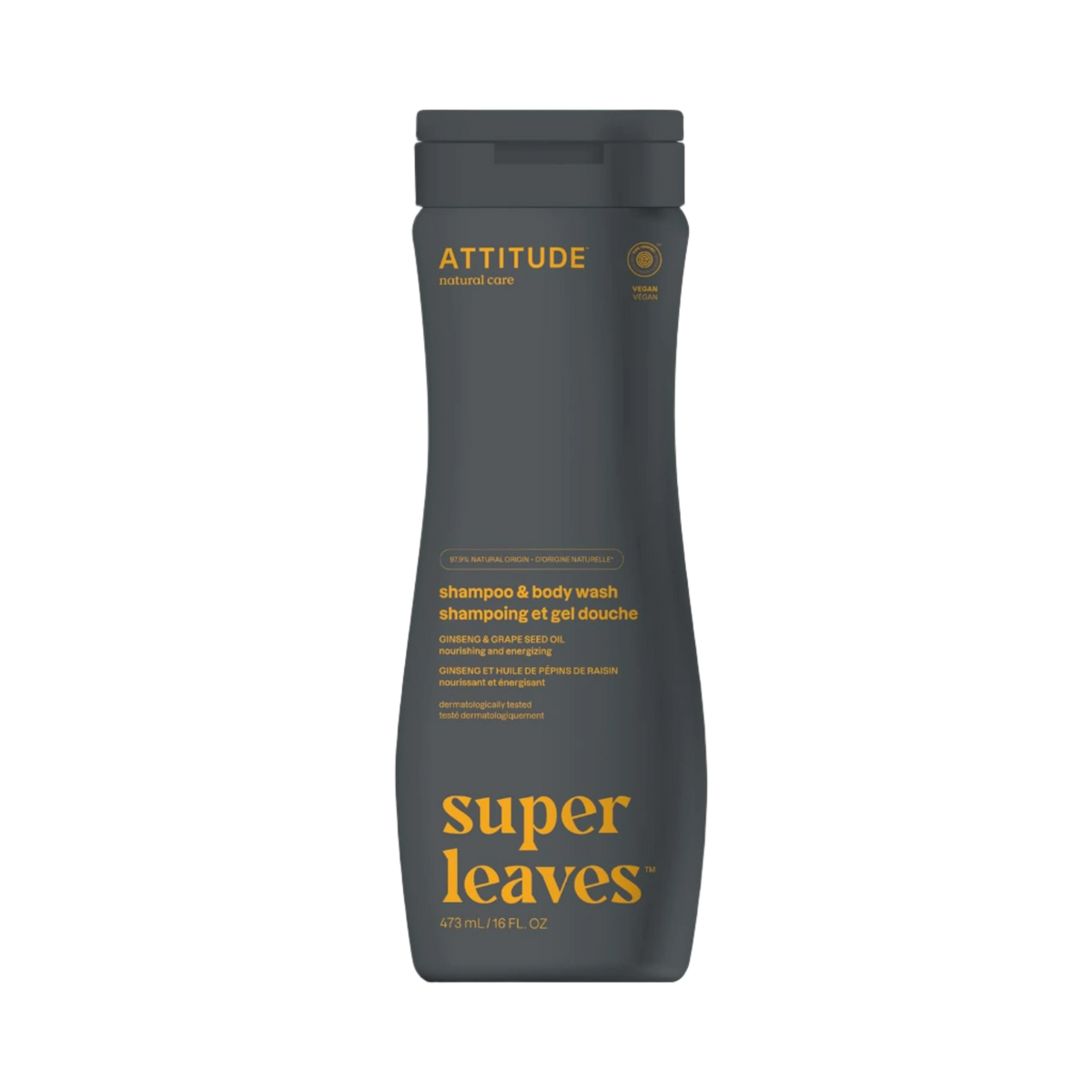 Attitude, Natural Shampoo & Body Wash 2 in 1, Sports Men