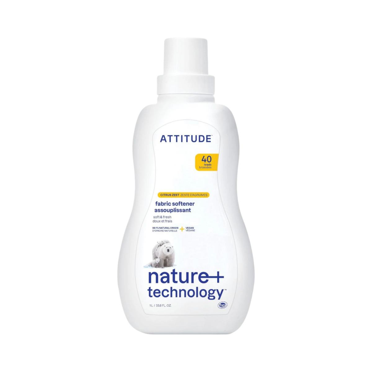 Attitude, Fabric Softener Citrus Zest 40 Loads