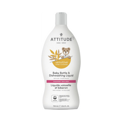 Attitude, Sensitive Skin Care Natural Baby Bottle & Dishwashing Liquid - Baby