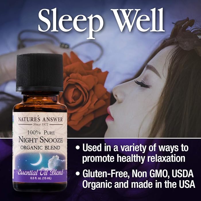 Nature's Answer - 100% Pure Organic Essential Oil Blend, Night Snooze, 0.5 OZ