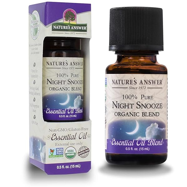 Nature's Answer - 100% Pure Organic Essential Oil Blend, Night Snooze, 0.5 OZ