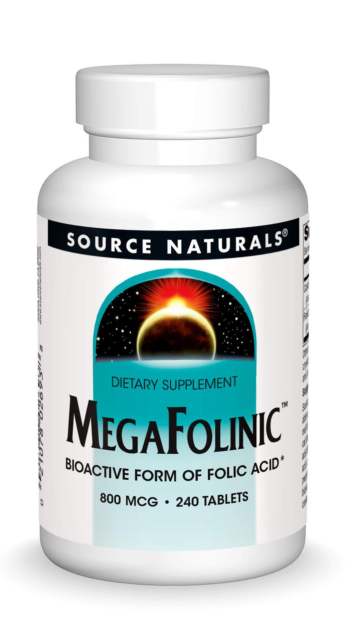 Source Naturals - MegaFolinic (60, 120, 240 Tablets)