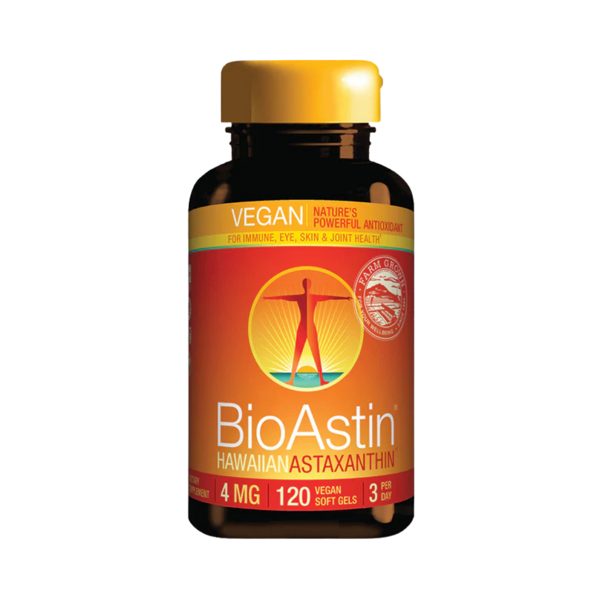 Nutrex Hawaii, Vegan BioAstin Hawaiian Astaxanthin, 4 Mg, 120 Softgels