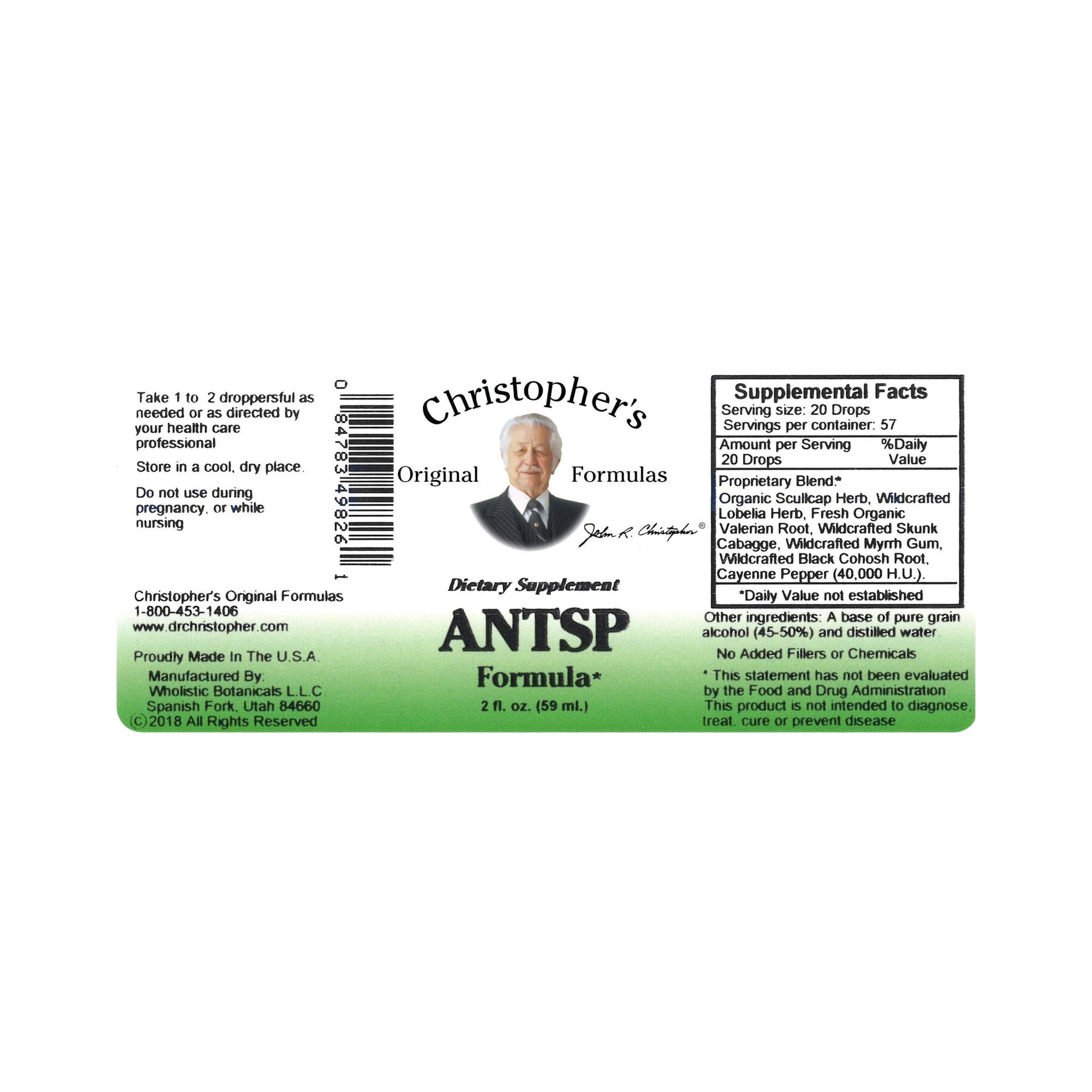 Christopher's Original Formulas, ANTSP Formula, Alcohol Extract, 2 Oz