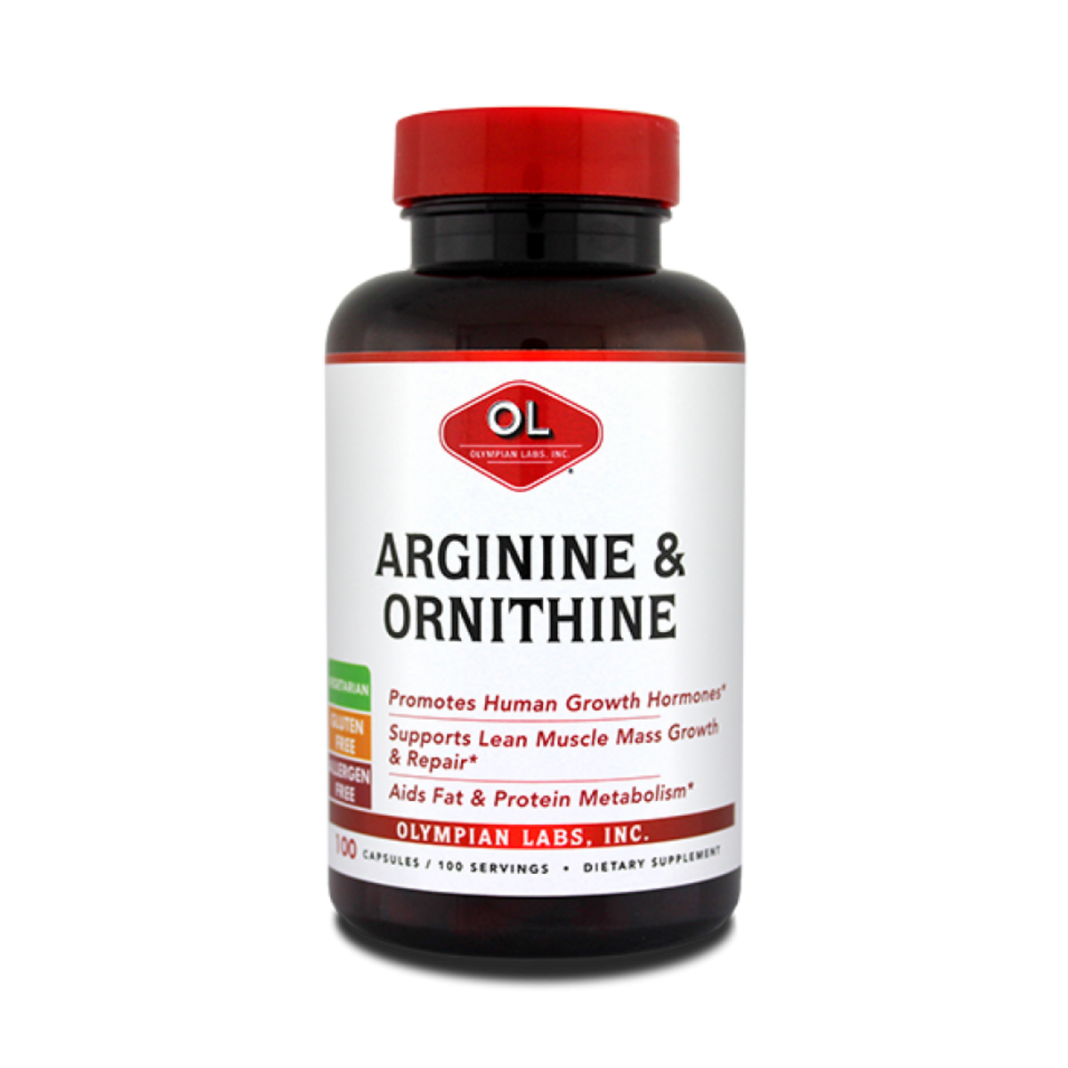 Olympian Labs, Arginine Ornithine, 100 Capsules