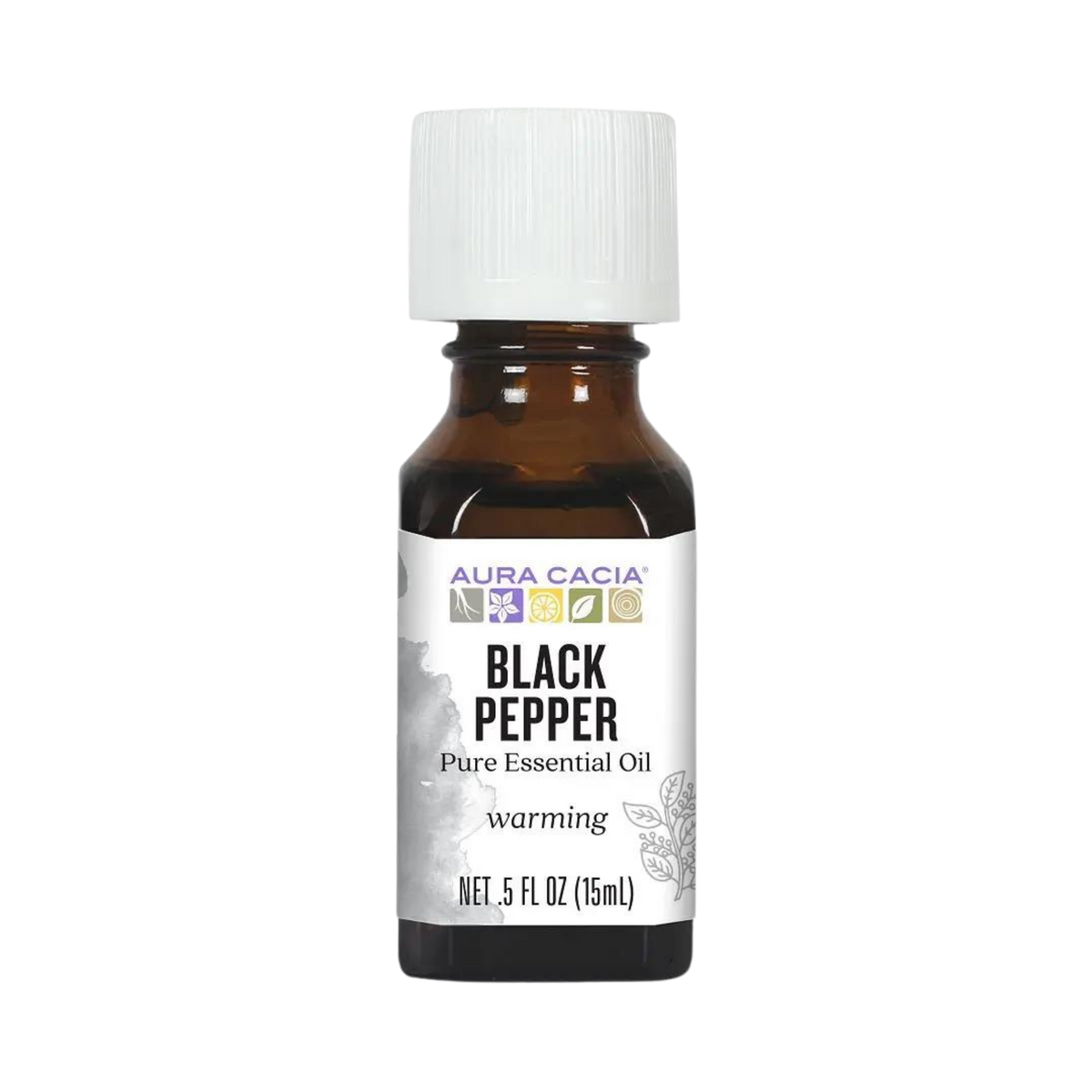 Aura Cacia, Essential Oil, Black Pepper, 0.5 Oz