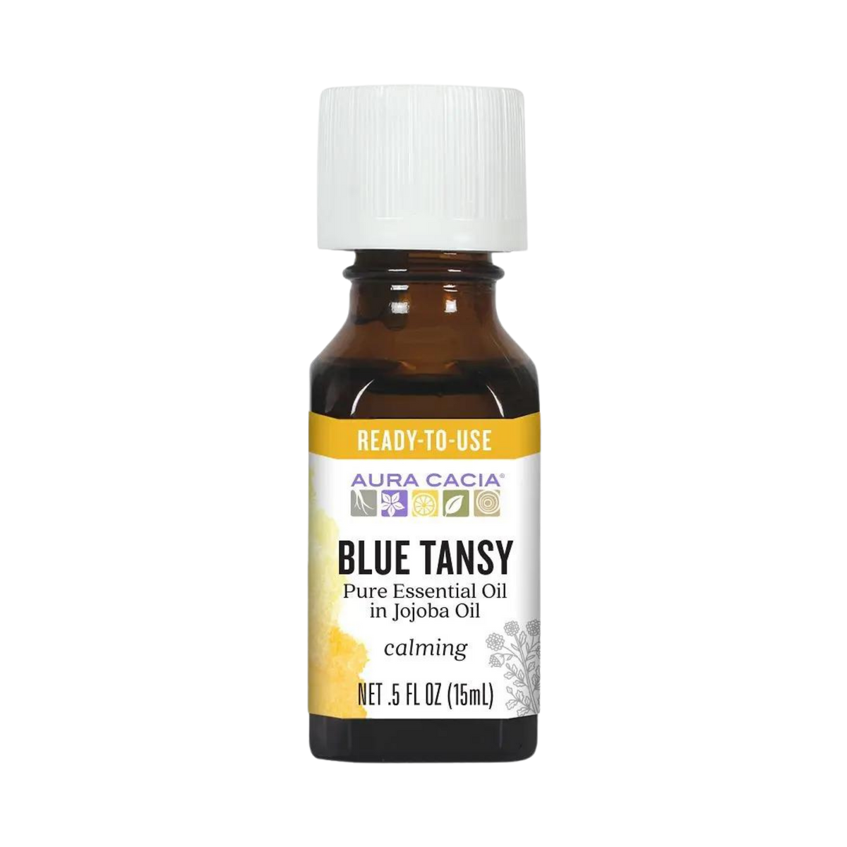 Aura Cacia, Essential Oil In Jojoba Oil, Blue Tansy, 0.5 Fl Oz