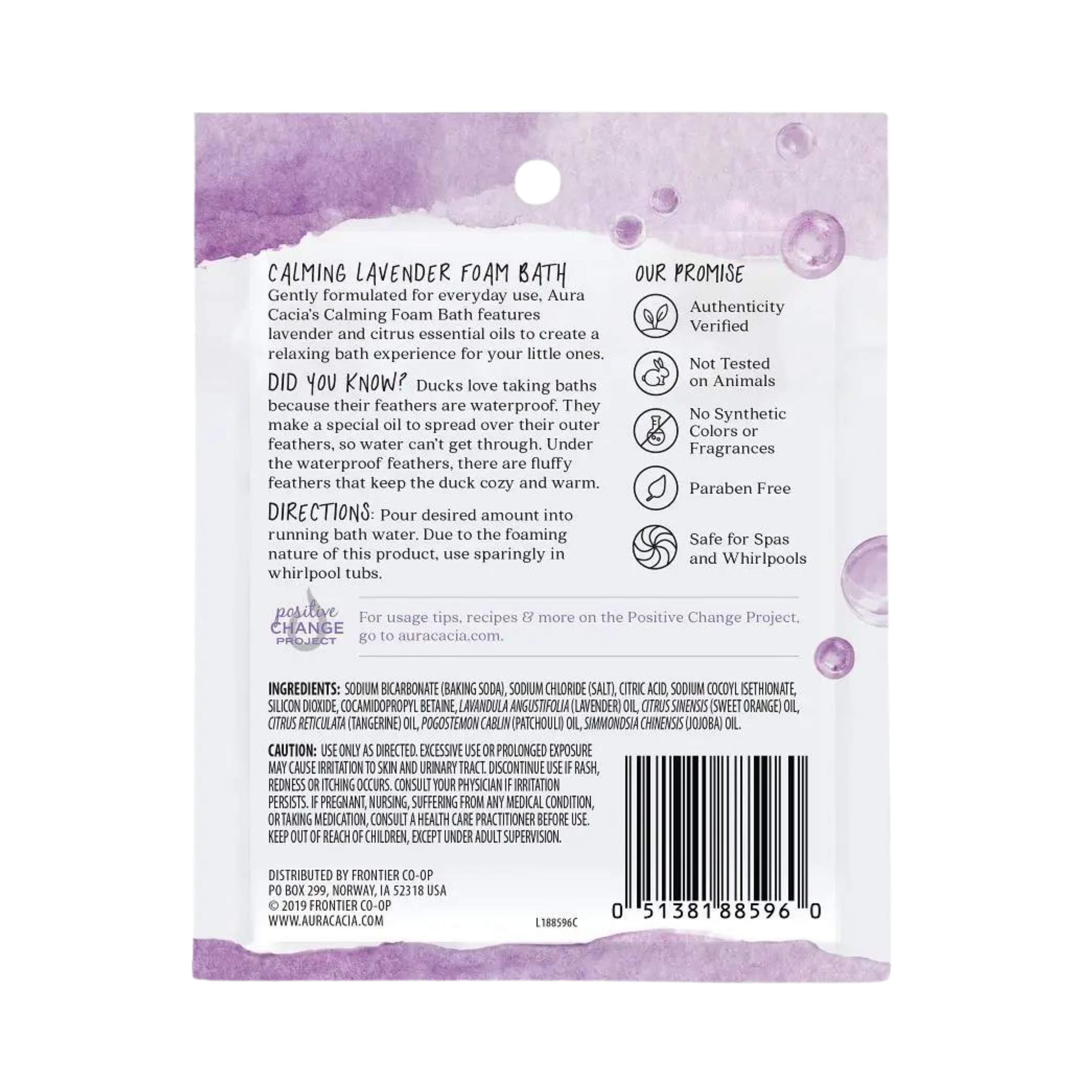 Aura Cacia, Calming Foam Bath For Kids, Lavender, 2.5 Oz