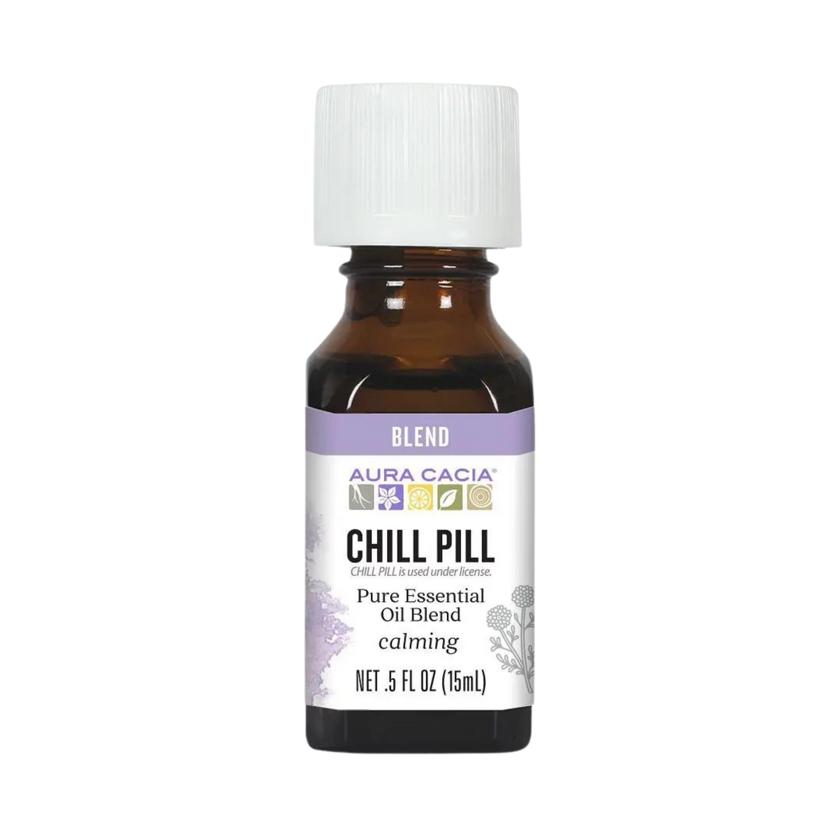 Aura Cacia, Essential Oil Blend, Chill Pill, 0.5 Fl Oz