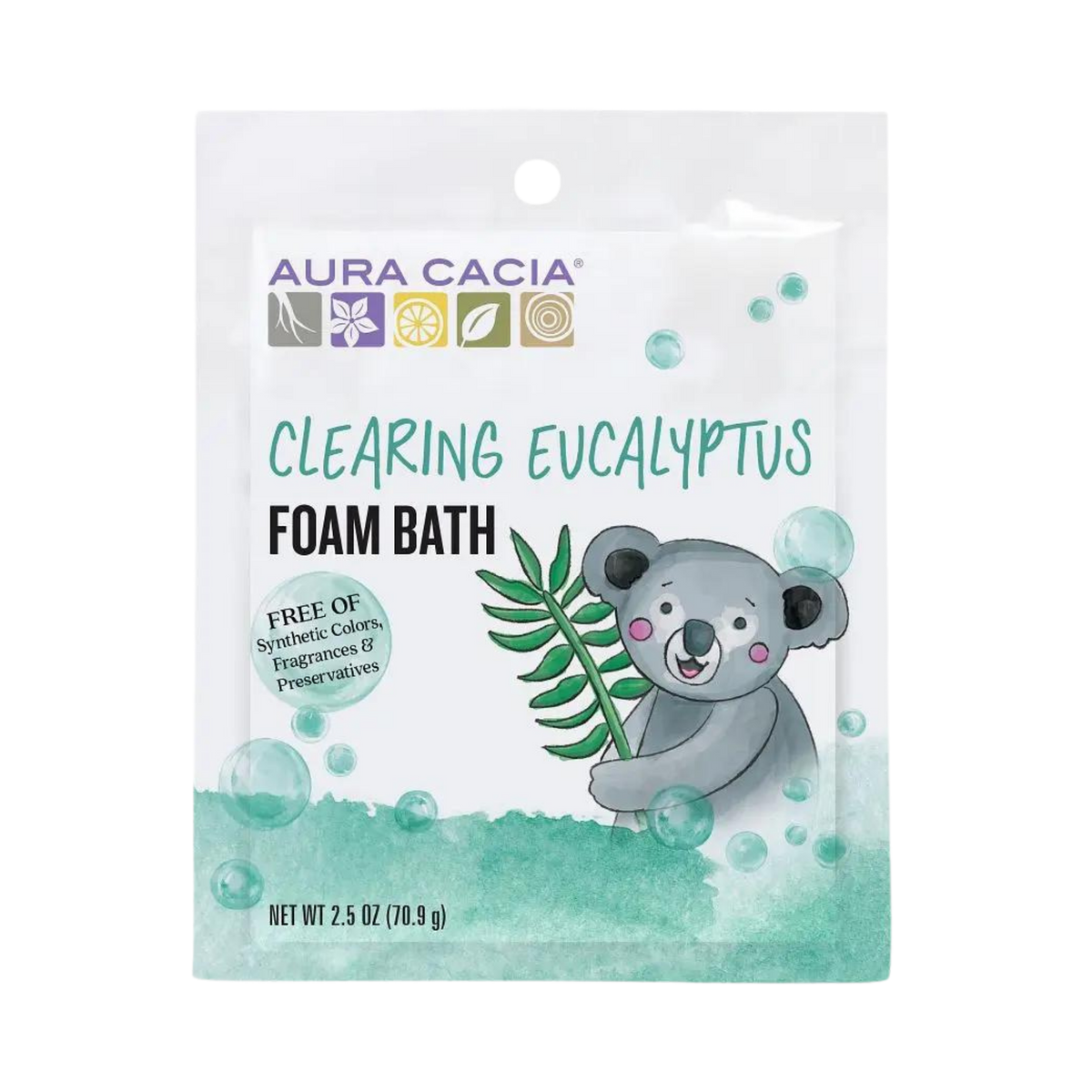 Aura Cacia, Clearing Eucalyptus Kids Foam Bath, 2.5 Oz