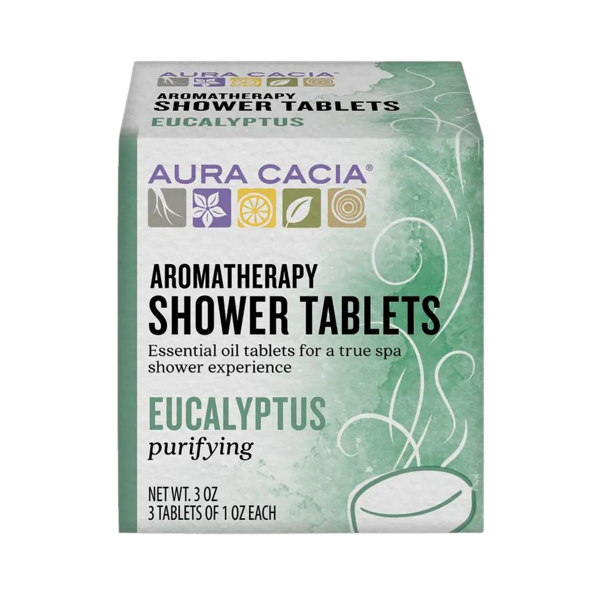 Aura Cacia, Shower Tablets, Purifying Eucalyptus, 3 Oz