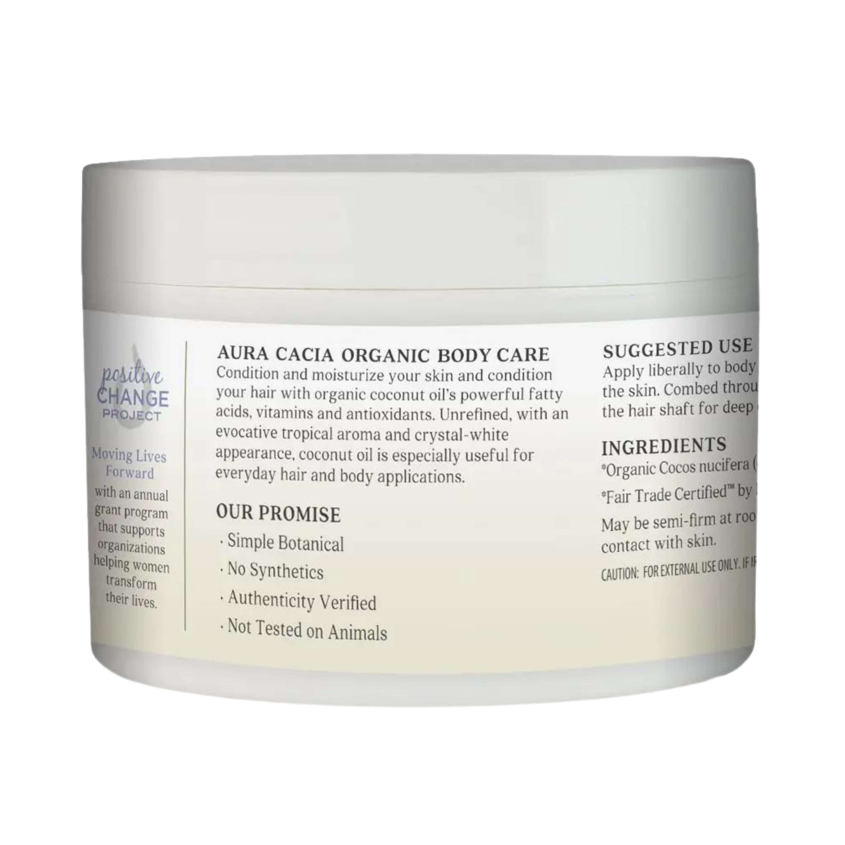 Aura Cacia, Organic Unrefined Coconut Oil, 6.25 Oz