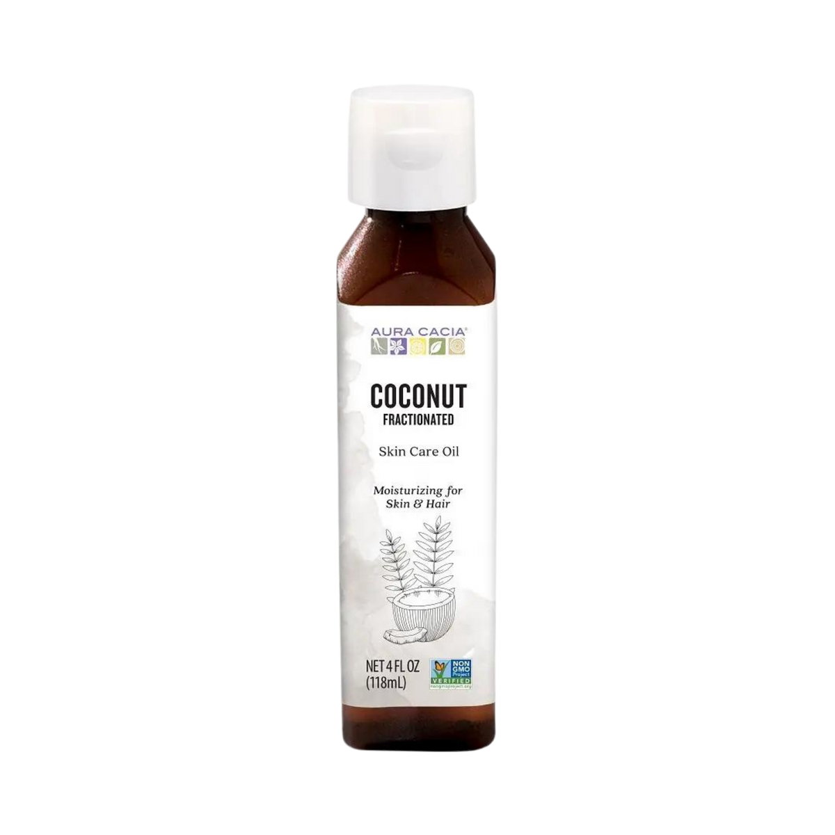 Aura Cacia, Fractionated Coconut Oil, 4 Oz