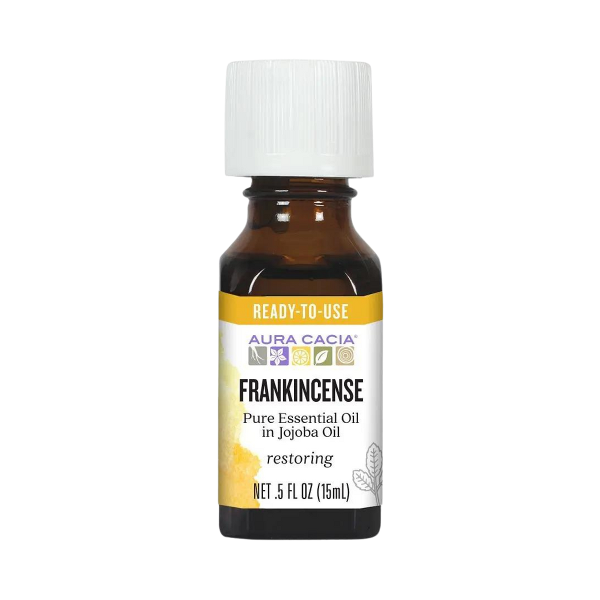 Aura Cacia, Essential Oil In Jojoba Oil, Frankincense, 0.5 Oz