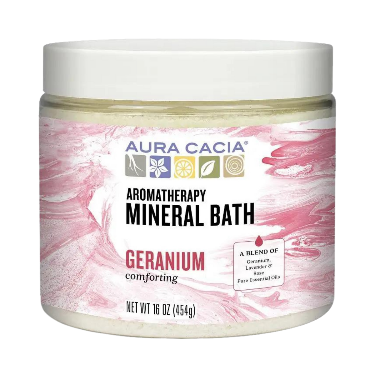 Aura Cacia, Geranium Mineral Bath, 16 Oz