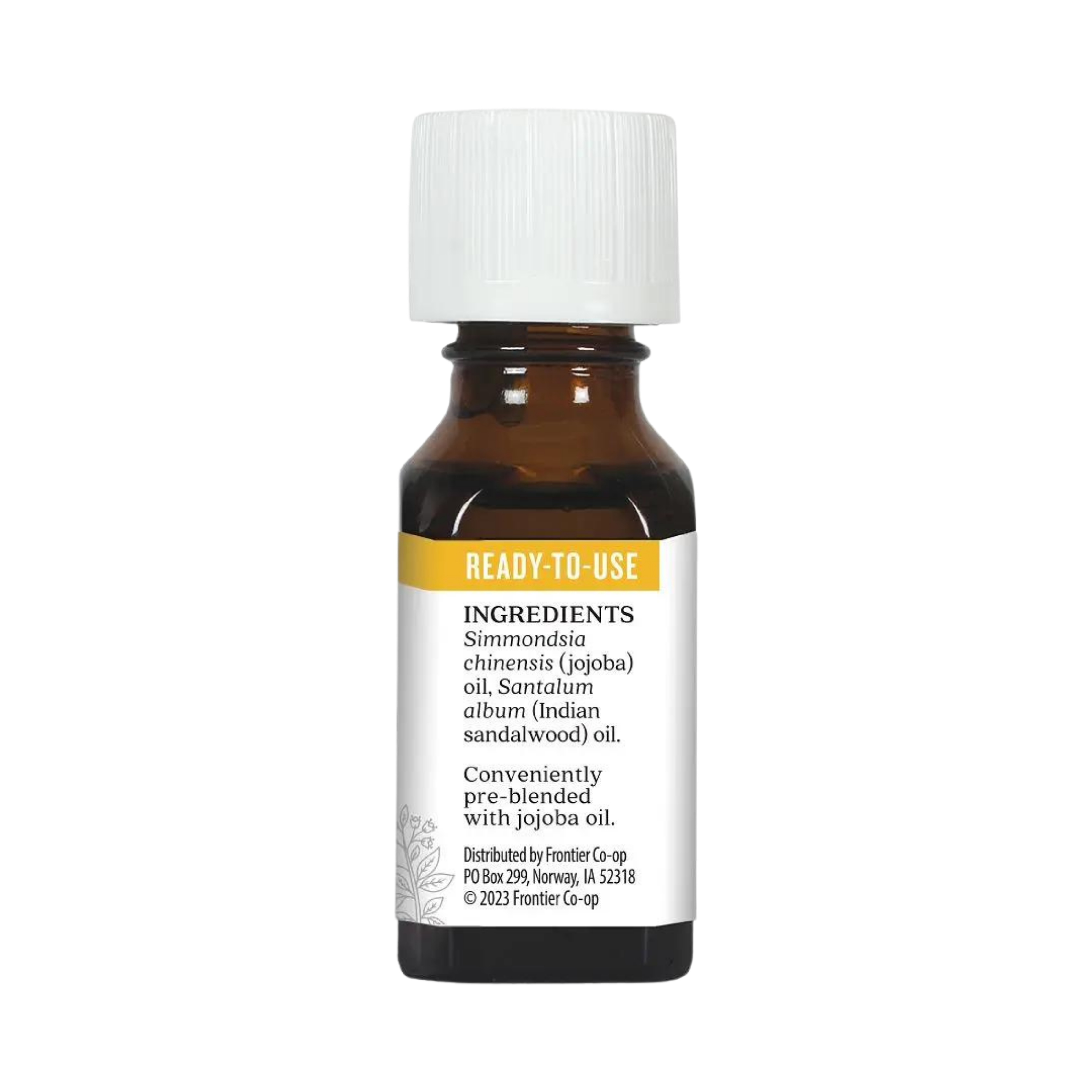 Aura Cacia, Essential Oil In Jojoba Oil, Indian Sandalwood, 0.5 Oz