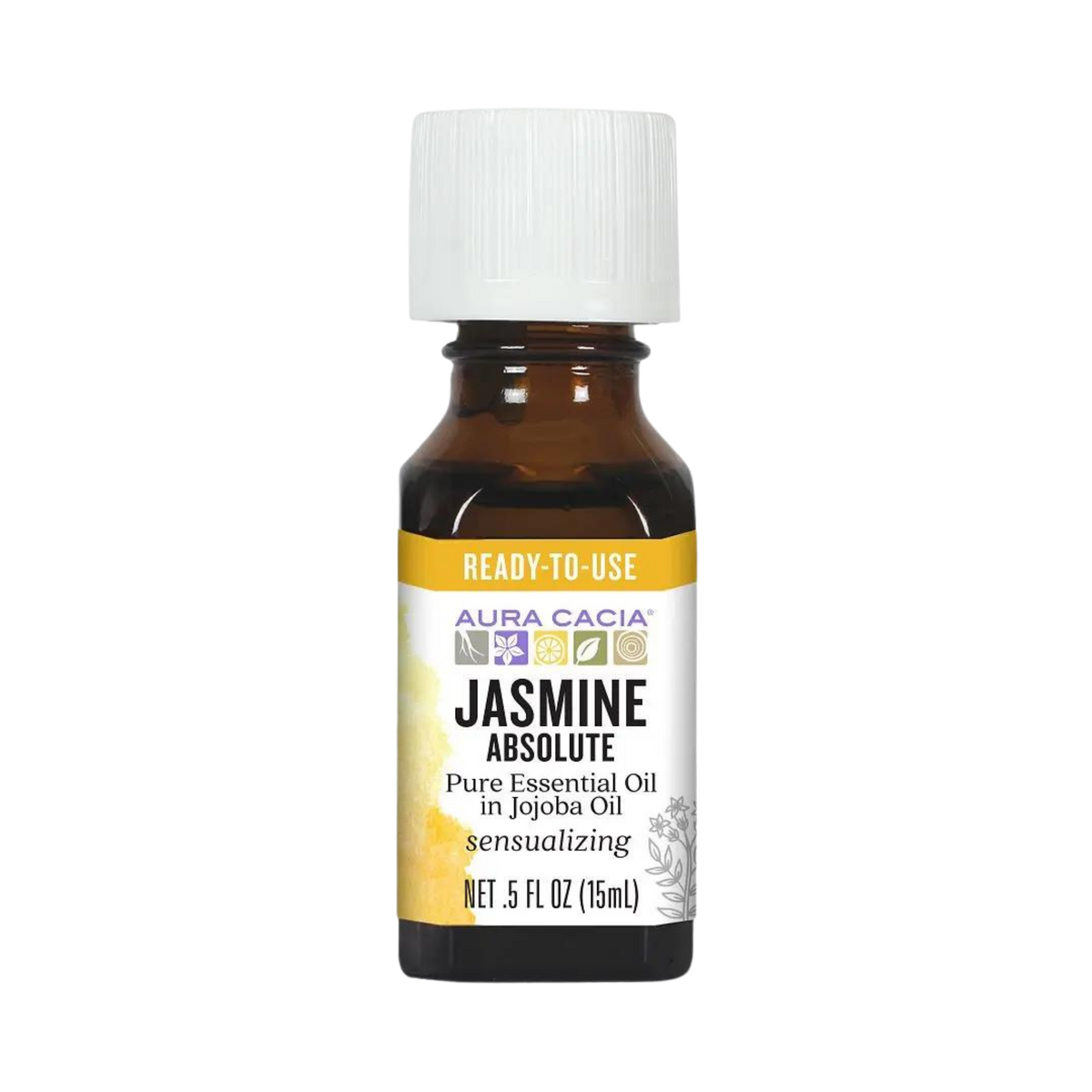 Aura Cacia, Essential Oil, Jasmine Absolute, 0.5 Oz