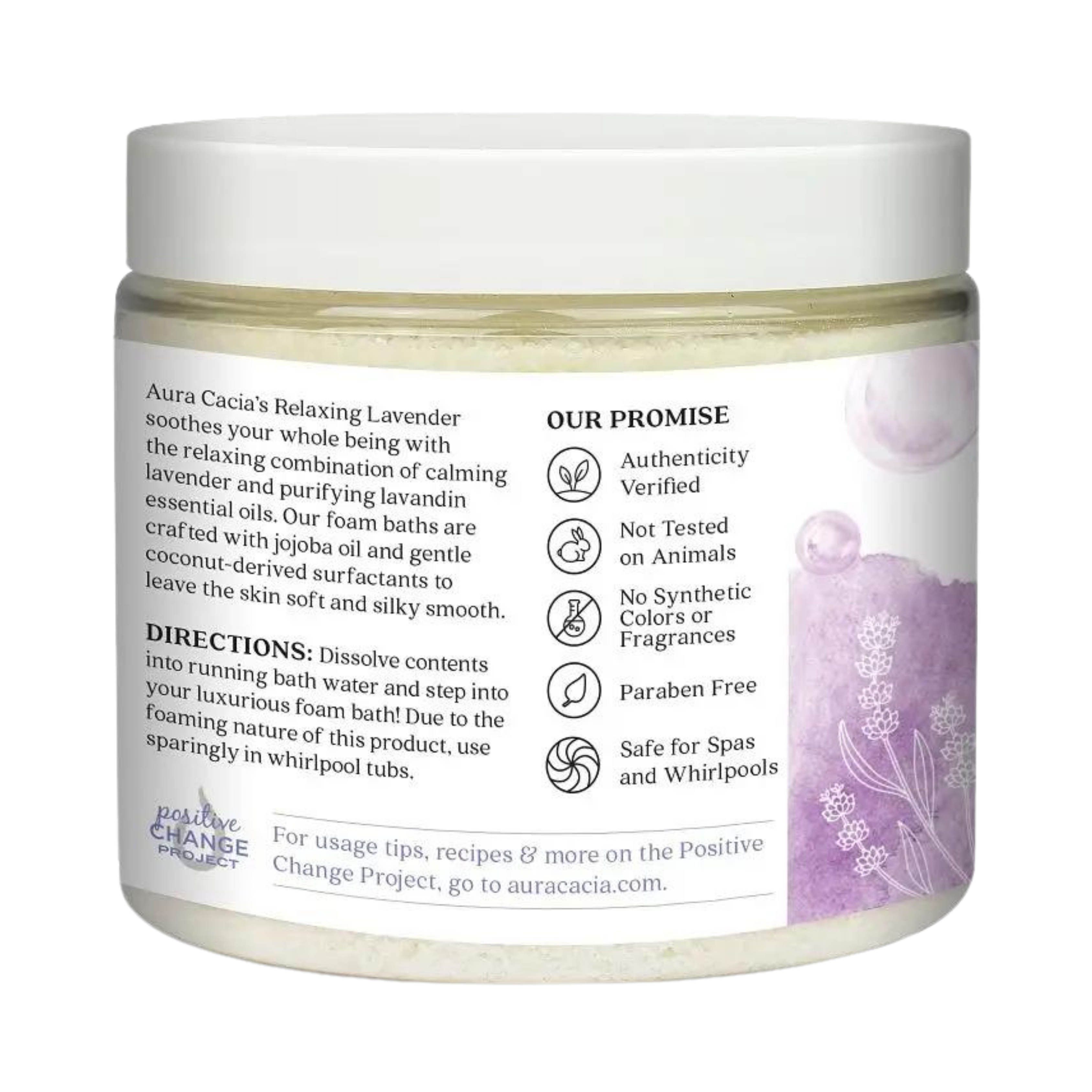 Aura Cacia, Foam Bath, Relaxing Lavender, 14 Oz