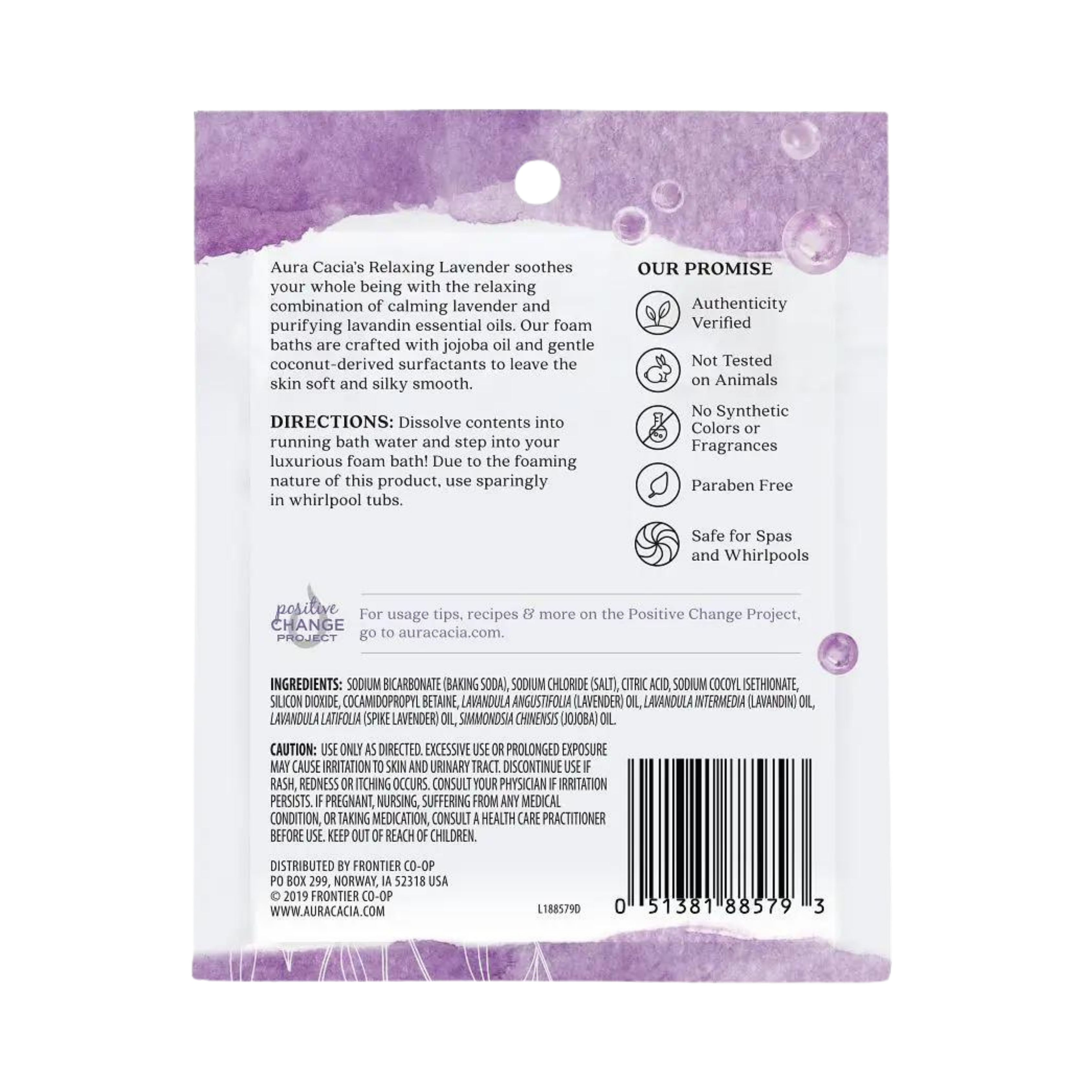 Aura Cacia, Foam Bath, Relaxing Lavender, 2.5 Oz