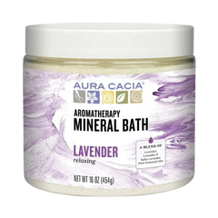 Aura Cacia, Mineral Bath, Relaxing Lavender, 16 Oz