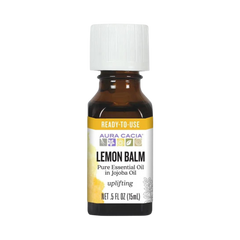 Aura Cacia, Essential Oil In Jojoba Oil, Lemon Balm, 0.5 Oz