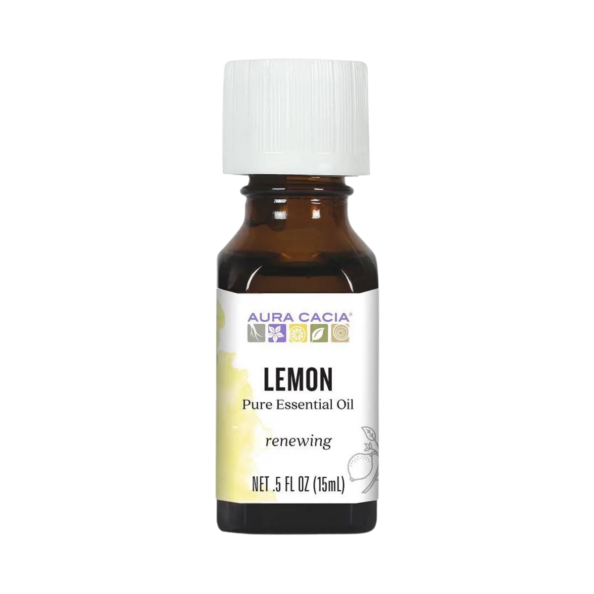 Aura Cacia, Lemon Essential Oil, 0.5 Oz