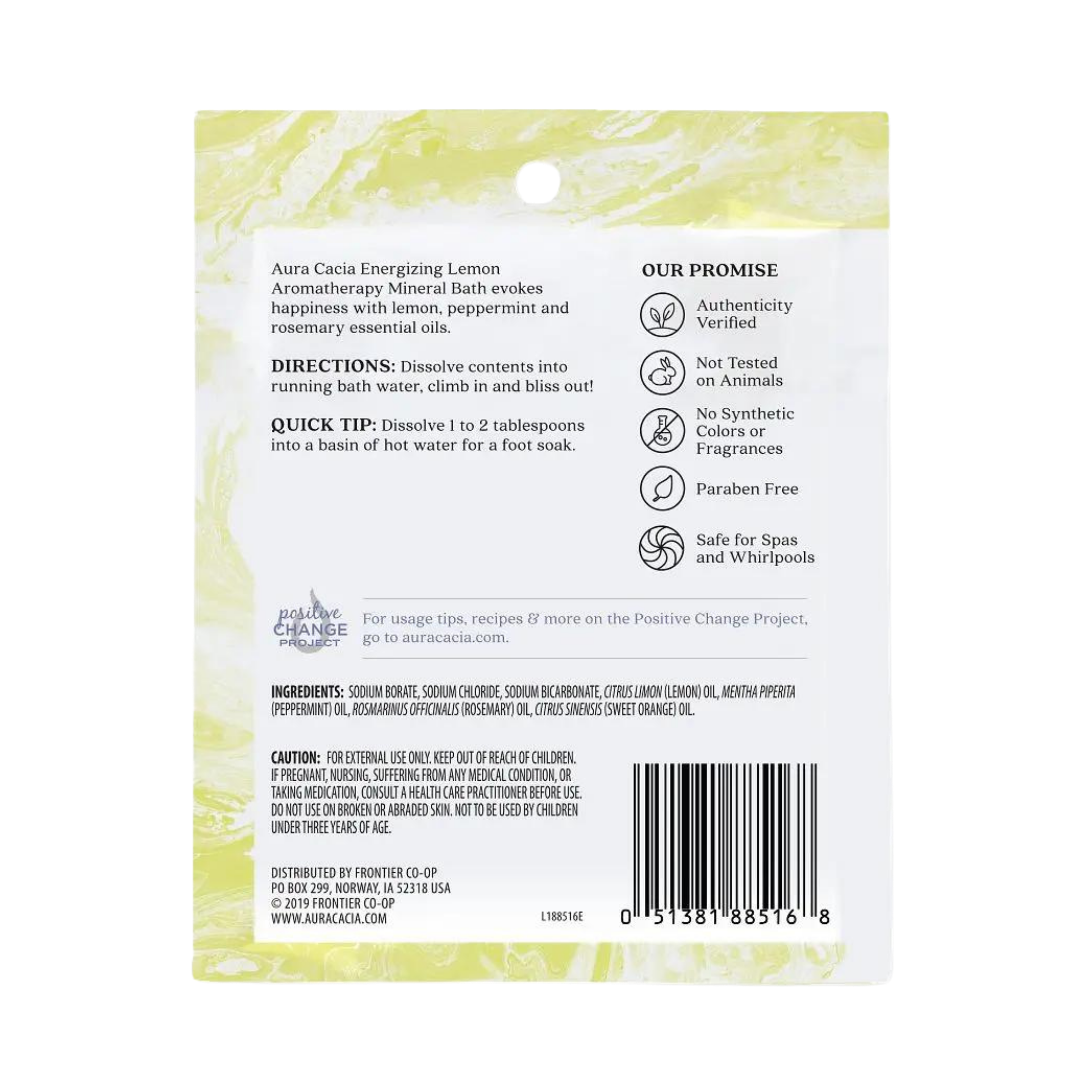 Aura Cacia, Lemon Mineral Bath, 2.5 Oz