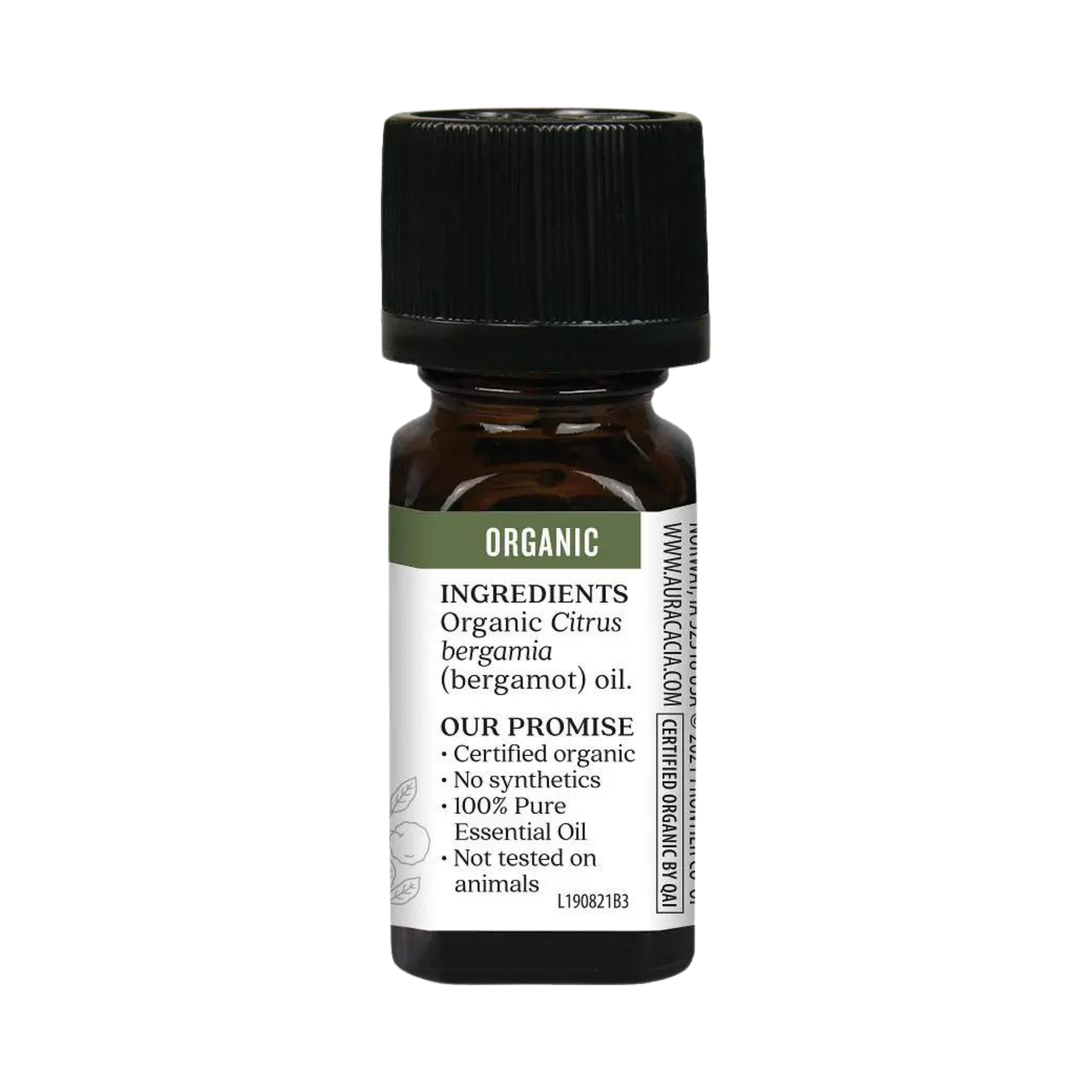 Aura Cacia, Essential Oil, Organic Bergamot, 0.25 Oz