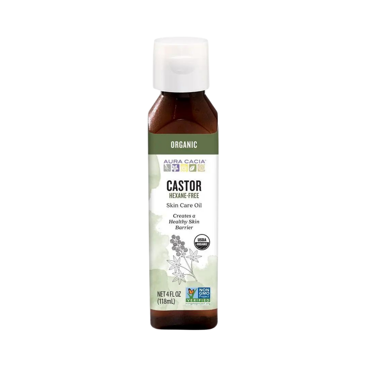 Aura Cacia, Skin Care Oil, Organic Castor, 4 Fl Oz