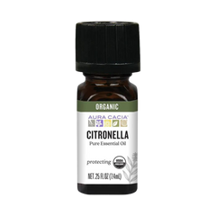 Aura Cacia, Organic Citronella Essential Oil, 0.25 Oz