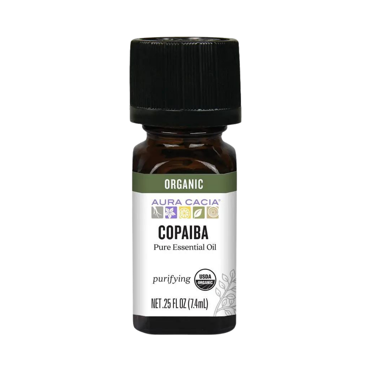 Aura Cacia, Essential Oil, Organic Copaiba, 0.25 Fl Oz