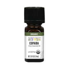 Aura Cacia, Essential Oil, Organic Copaiba, 0.25 Fl Oz