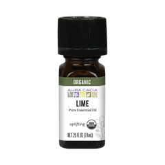 Aura Cacia, Organic Distilled Lime Essential Oil, 0.25 Fl Oz