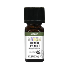 Aura Cacia, Essential Oil, Organic French Lavender, 0.25 Fl Oz