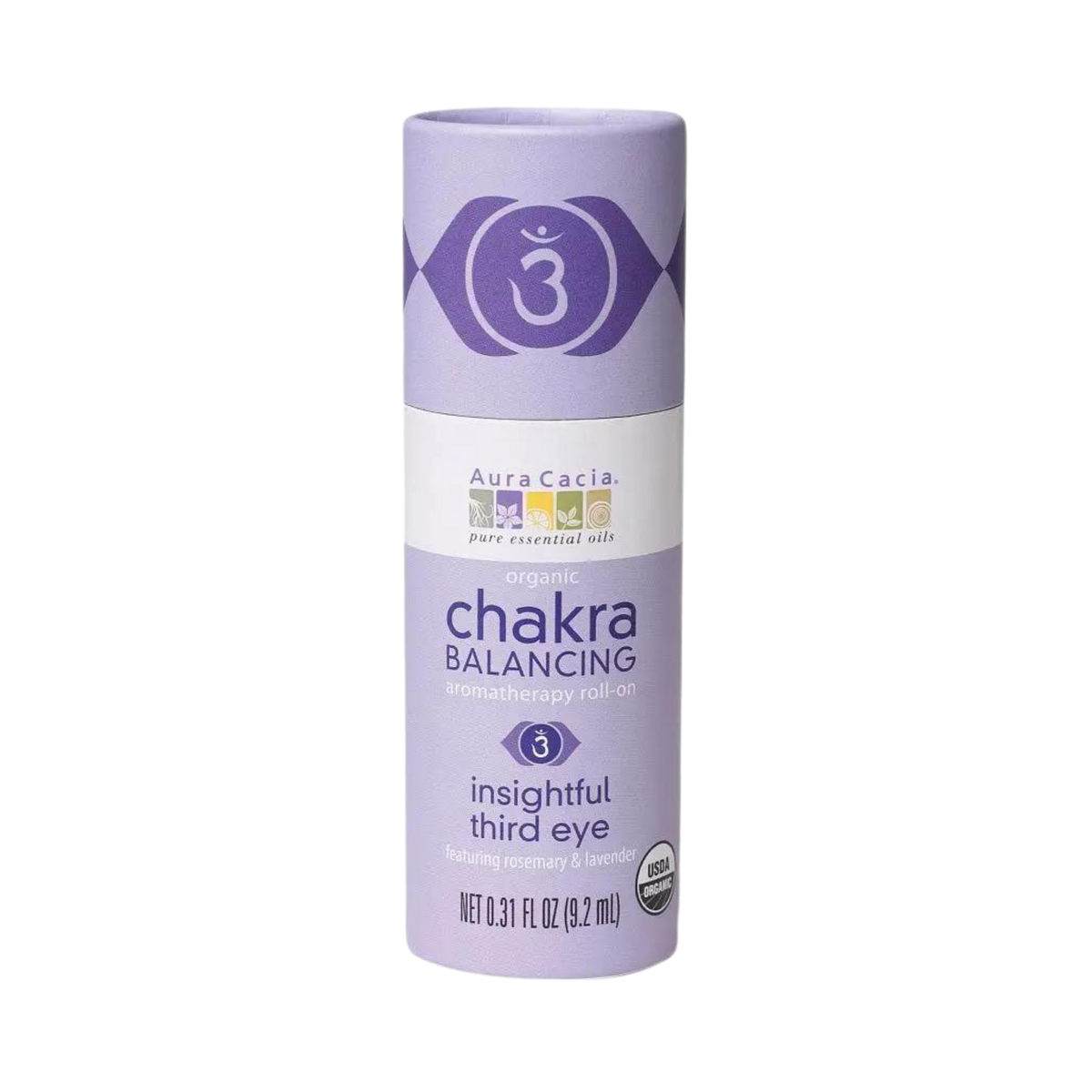 Aura Cacia, Chakra Balancing Aromatherapy Roll-On, Insightful Third Eye, 0.31 Oz