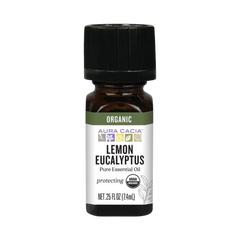 Aura Cacia, Essential Oil, Organic Lemon Eucalyptus, 0.25 Fl Oz