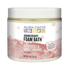 Aura Cacia, Foam Bath, Patchouli & Sweet Orange, 14 Oz