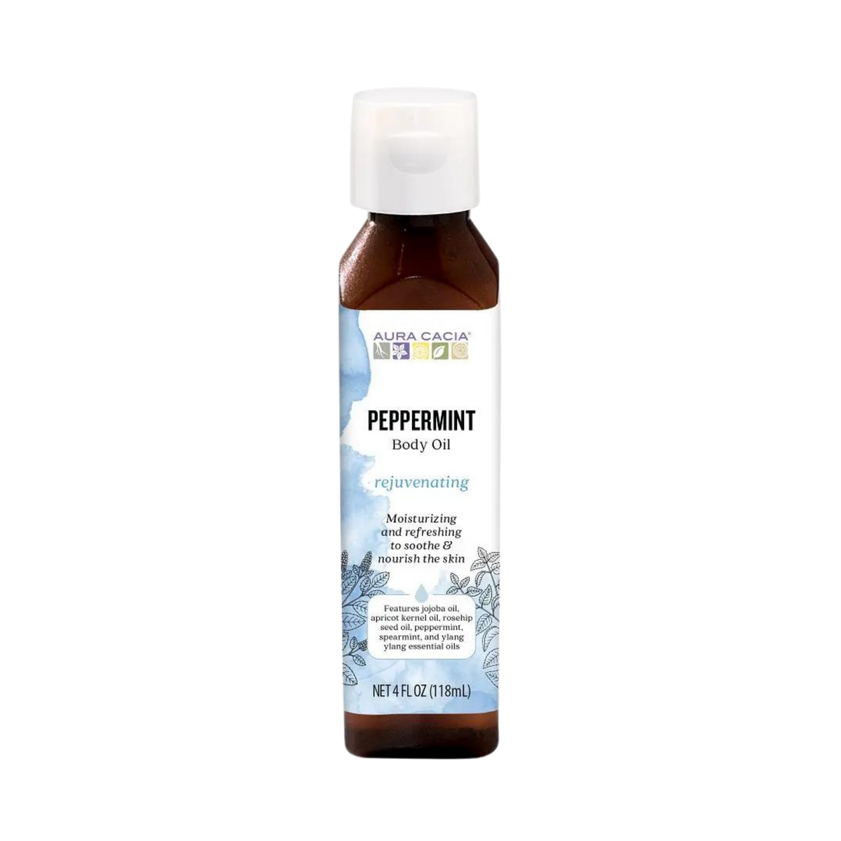 Aura Cacia, Body Oil, Peppermint, 4 Oz