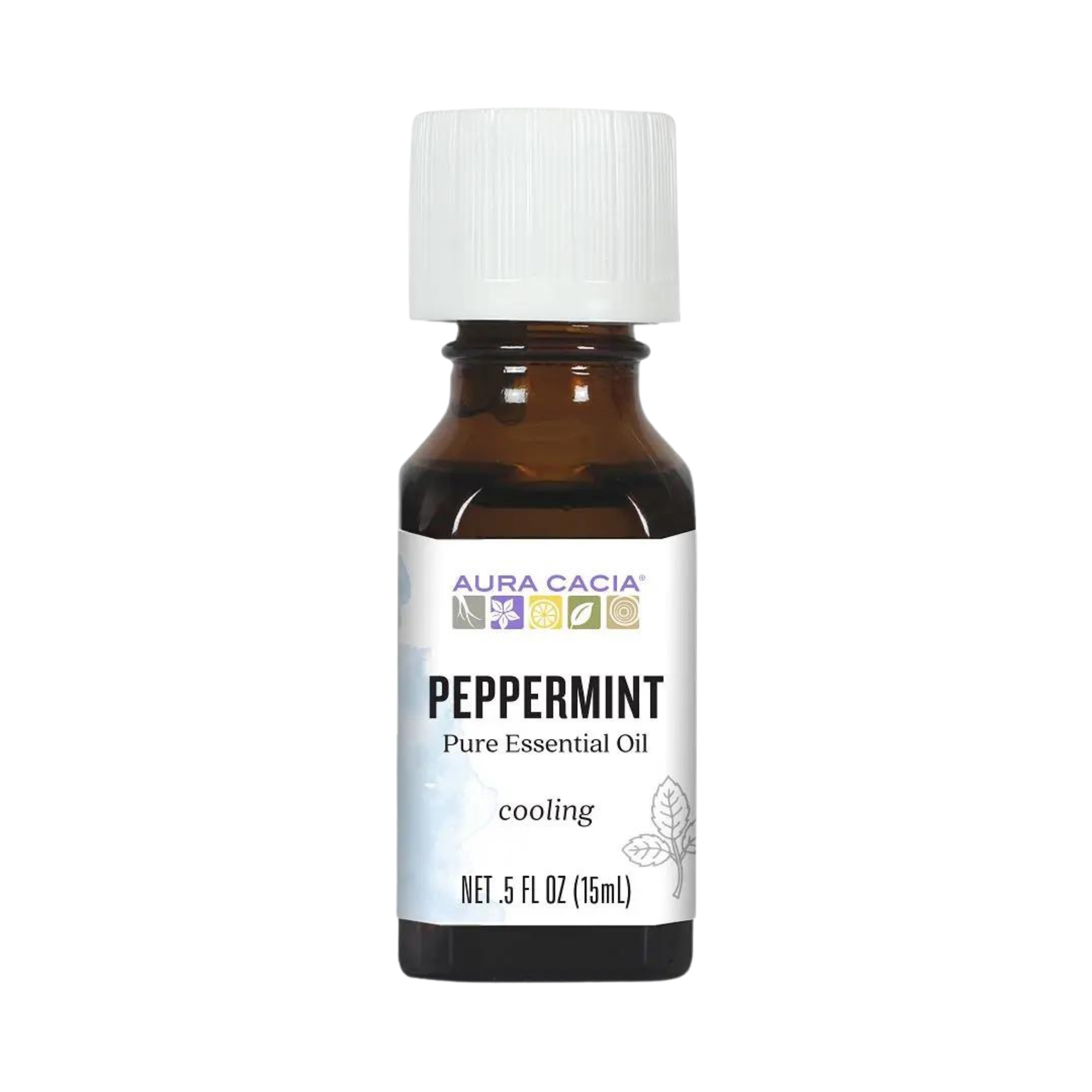 Aura Cacia, Peppermint Essential Oil, 0.5 Oz