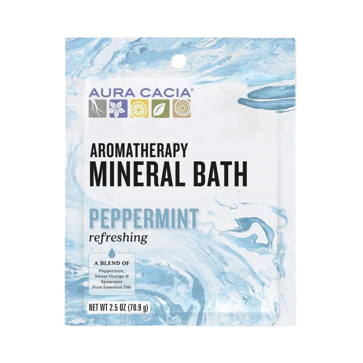 Aura Cacia, Mineral Bath, Refreshing Peppermint, 2.5 Oz