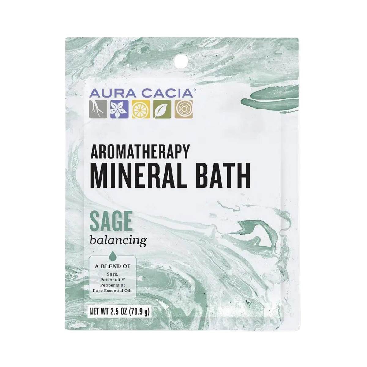 Aura Cacia, Mineral Bath, Balancing Sage, 2.5 Oz