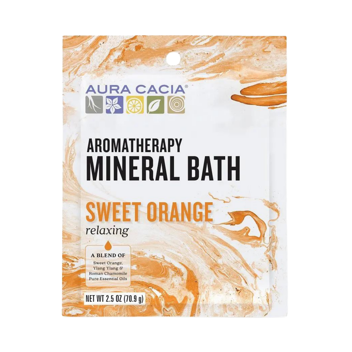 Aura Cacia, Mineral Bath, Relaxing Sweet Orange, 2.5 Oz