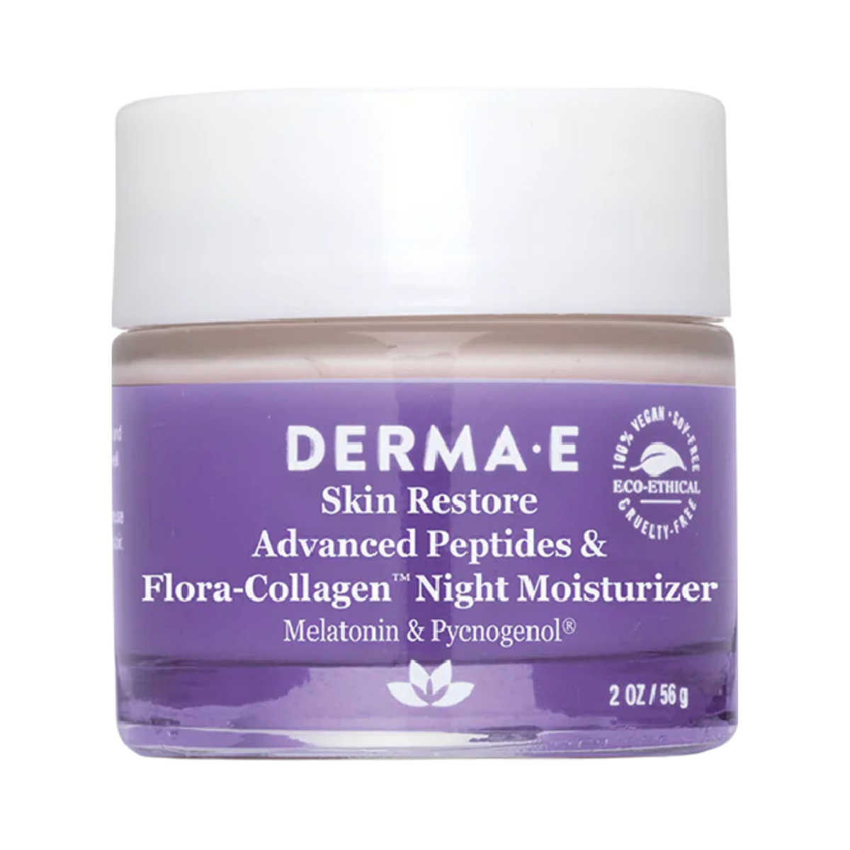 Derma E, Advanced Peptides & Flora-Collagen Night Moisturizer, 2 Oz